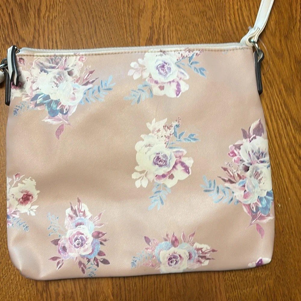 Nine West Floral Crossbody Bag - Pink and Cream
